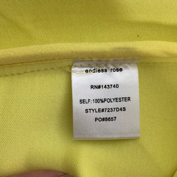 English Rose Yellow Scuba Mini Dress Tunic S NWT - Picture 4 of 8